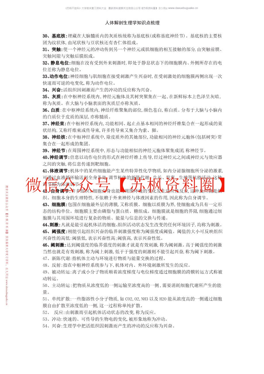 人体解剖生理学